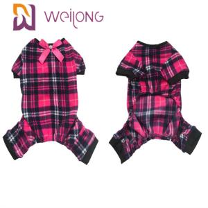 China Warm Poly Fleece Dog Pajamas Customizable Bow for Autumn and Winter factory