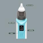 Baby Electric Nose Nasal Aspirator For Kids Rohs Electric Booger Sucker With