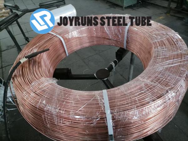 Brazed Single Wall Steel Tube EN10305-1 DC04 Copper Coated Bundy Tube 4.76*0