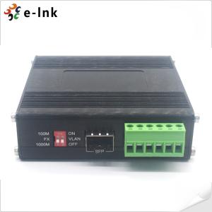 China Industrial Ethernet Switch 4-Port 10 / 100 / 1000Base-T To 100 / 1000Base-X SFP factory