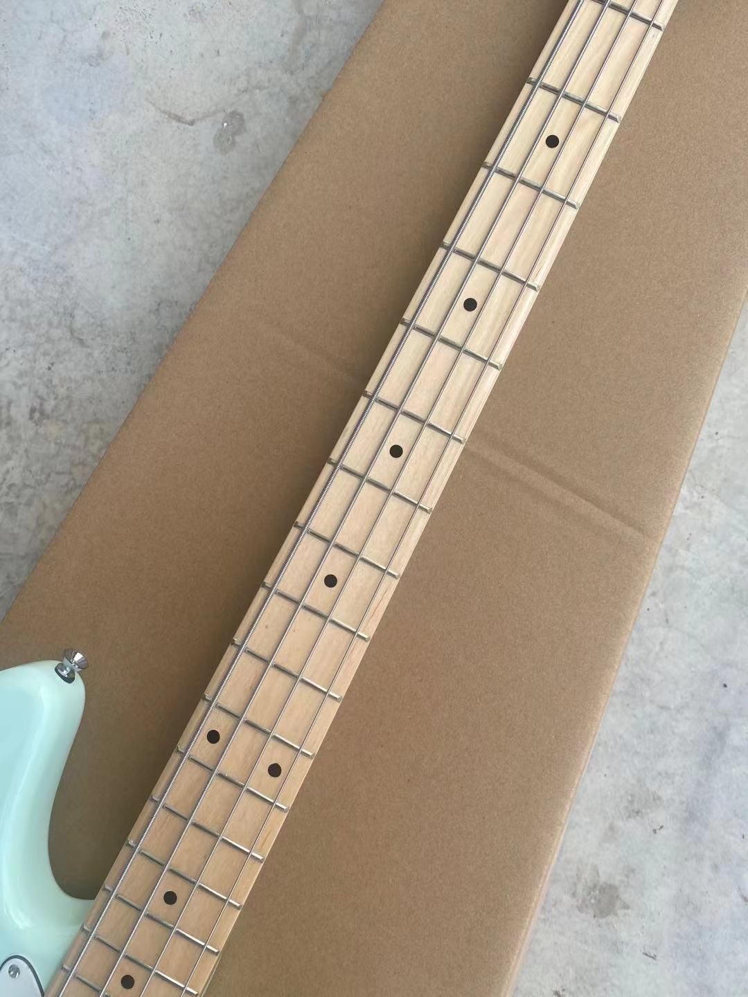 Custom 4 Strings Flamed Maple Neck Maple Fingerboard Electric Bass Guitar Chrome hardware