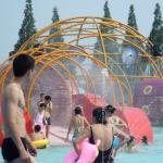 PVC Spray Park Structures Playground Equipment With 0.3~0.6m Water Depth