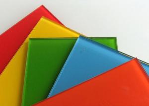 China Surface Smooth Lacobel Painted Glass Environment Friendly Various Colors Available factory