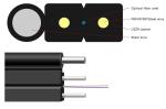 FTTH Flat Drop Cable With FRP Strength LSZH Fiber Optic Cable