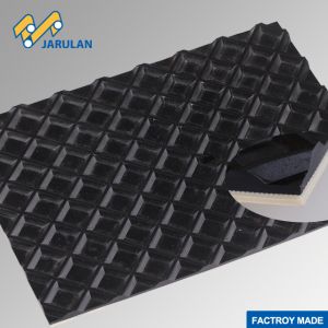 China Black Color Big Square Pattern PVC Conveyor Belt Checker Top For Wood Sanding Machine factory