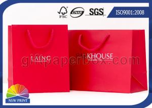 China Coated Paper Custom Printed Shopping Bags with  Handle of Cotton Rope , Eco friendly on sale