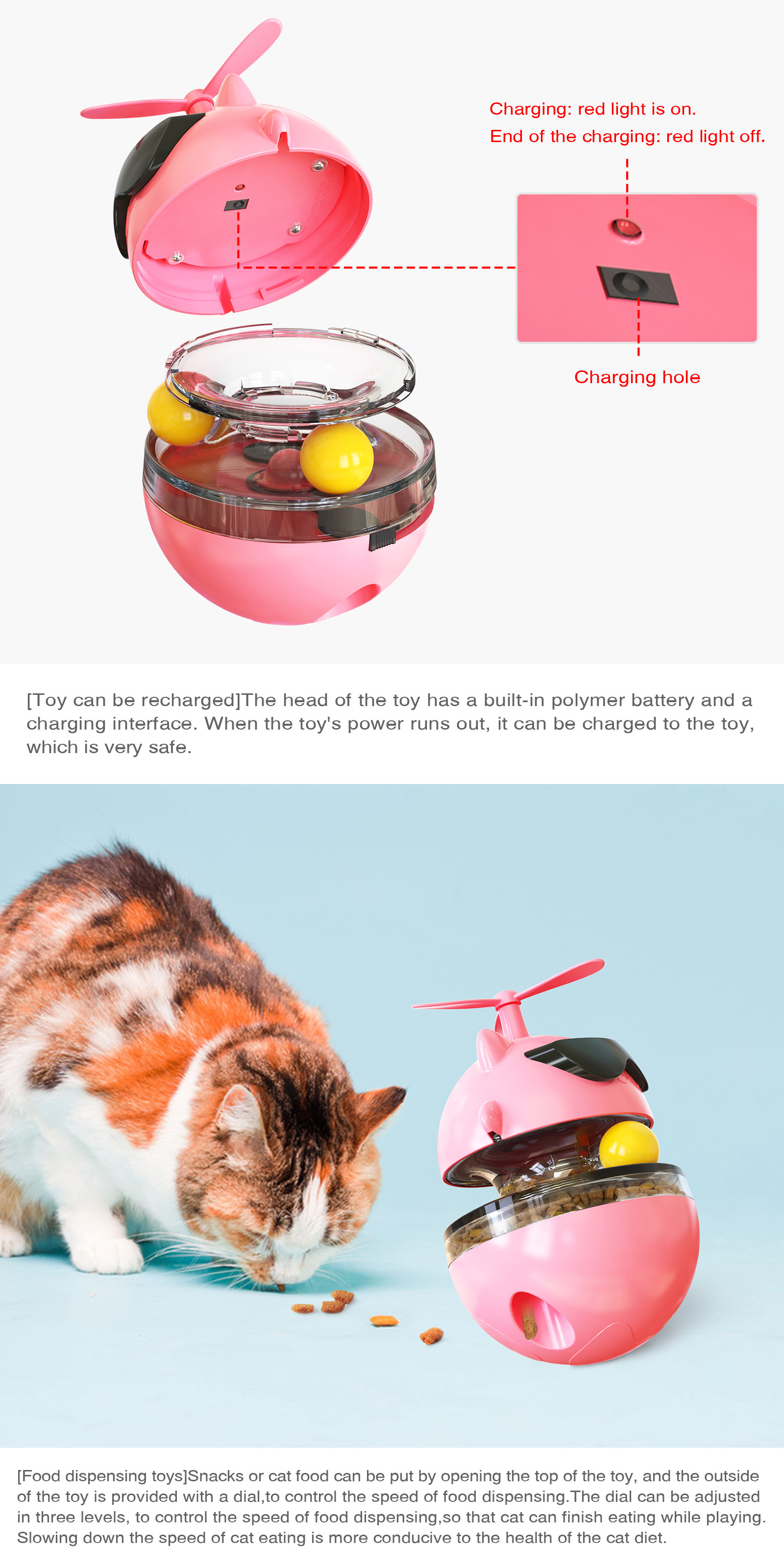 Relieve Anxiety Track Cat Tumbler Toy / Automated Laser Pointer Cat Toy