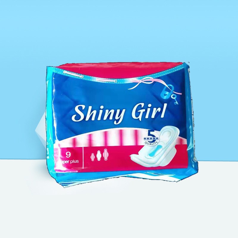 Disposable Sanitary Napkin White With Blue Chip Non Woven For Menstrual Use