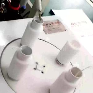 China Four Station Industrial Glue Dispensers round Adhesive Dispensing System For T8 Glass Tube End Cap factory