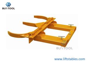 China Double Barrel Single Fork Mounted Forklift Drum Gripper Handling Attachments 1500lbs factory