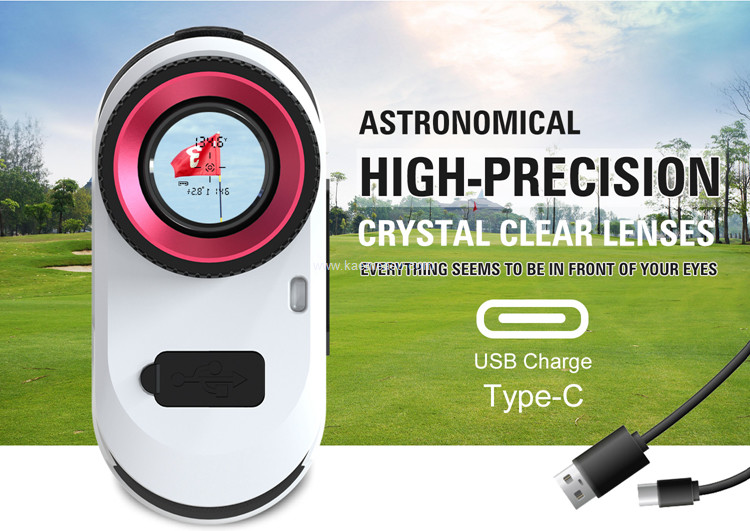 Kaemeasu 1500m Optical Telescope Golf Rangefinder USB Charging 95% Transmittance H1500H