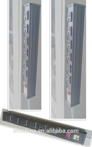 China SFC306-612 aluminium alloy UL approved 6-outlets power strip( mounting type:magnetism ) factory