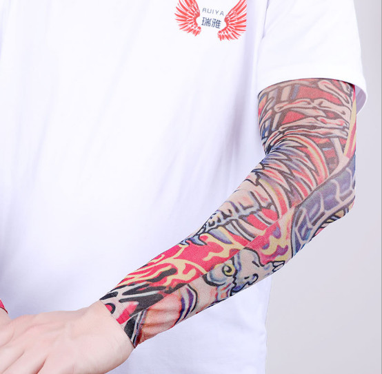 Tattooing Tattoo Sleeve,Summer Sun Cuff, Tattoo, Pattern, Personality Fashion Tattoo;Fabric: nylon 92%,Size: length 35cm