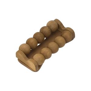 China 2 Row Hand Held Muscle Body Wooden Roller Massager 17X8X4.5 cm factory