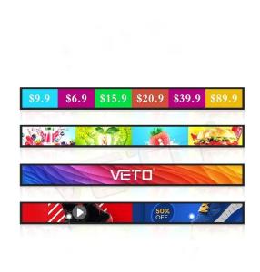 China Supermarket Shelf GOB LED Display P1.5625 900X60mm 10W / 36W 800nits lightweight factory