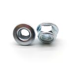ISO7044 Low Strength Carbon Steel Flange Nuts Blue White Zinc M10x1 25 Flange