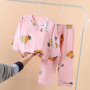 China Children's Summer Thin Cotton Homewear Silk Print 145-155cm factory