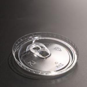 China 89mm PET Plastic Cup Lid Transparent Leak Proof Round Screw On Cup Lid factory