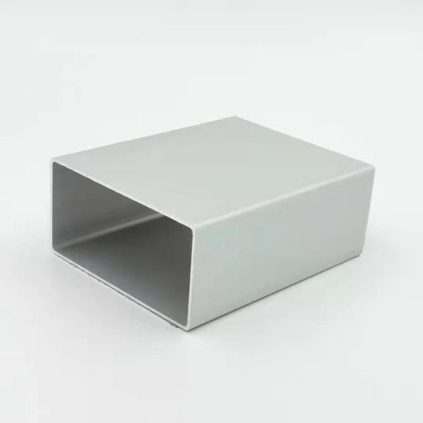 China 0.9mm Alu Extrusions Profile 40X80 Tube Silver Matt Anodized Aluminum Profile factory