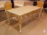 American style luxury long dining table set with factory price