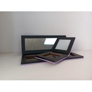 OEM Cosmetic Empty Eyeshadow Palette 1 Color 3 Color With Mirror Black Inner