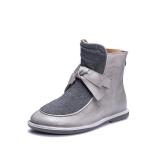 S087 New Martin boots retro leather handmade bowknot fashion flat ladies short