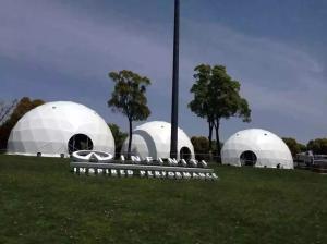 China Sun Shade Beach Geodesic Dome Tent With 850 Gsm PVC Coated Fabric factory