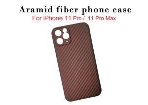 China Lightweight Matte Finish iPhone 11 Pro Max Aramid Case Carbon Fiber Phone Case factory