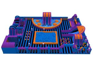 China PVC Tarpaulin Giant Inflatable Fun City For Children Outdoor Entertainment factory