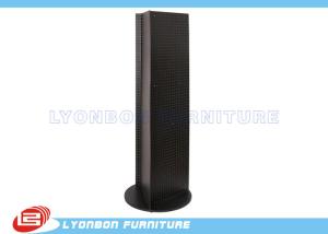 China Black OEM MDF Pegboard Display Stands Melamine Finish / 500mm * 500mm * 1500mm factory