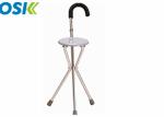 Portable Medical Walking Aids Outdoor Foldable Walking Stick With Seat