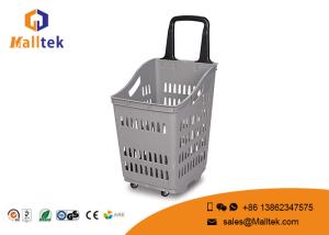 China Single Handle Supermarket Shopping Basket Colorful Rectangle Shape factory