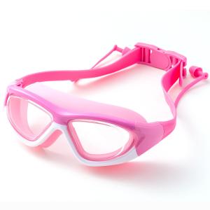 China Children Anti Fog Swimming Goggles With Ear Plugs Lens Oversized Sports Eyewear factory