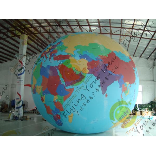 China Durable Huge Earth Balloons Globe , Inflatable Helium Filled Balloons factory