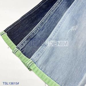 China OEM Indigo Grey Cotton Denim Fabric For Jeans 325gsm factory
