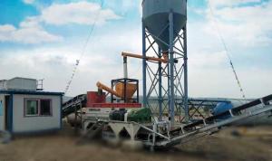 China High Performance Mobile Ready Mix Concrete Plant , Compact Wet Batch Concrete Plant factory