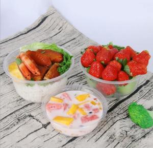China Disposable Salad Bowl，Microwave Safe Plastic Bowls,Hard Clear Plastic Dessert Bowls factory