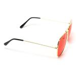 Large Full Metal Frame Aviator Sunglasses Color Therapy Sun Glasses