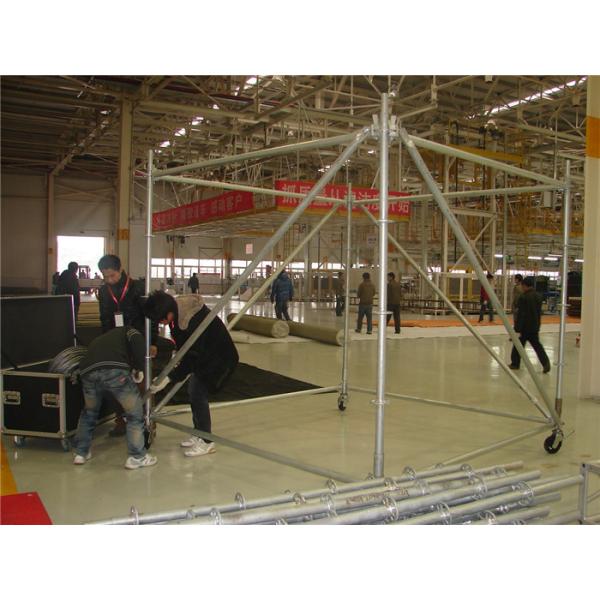 Steel Tube 50mm Layer Bolt Truss 2x2 m straight frame Lifting Stage With Wheels