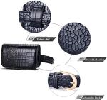 Crocodile Small Crossbody Fanny Pack Pu Leather Purses With Cell Phone Pockets