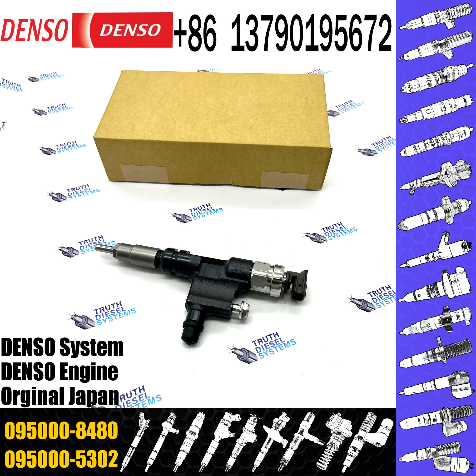Diesel Fuel Injector 095000-8480 For HI-NO N04C 23670-78070 23670-79086