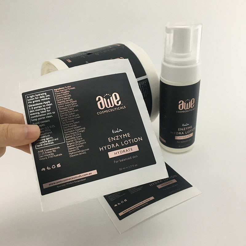 Custom Matte Paper Bottle Labels Packaging Labels For Beauty And Skincare