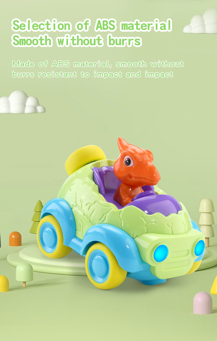 Remote Control Cartoon Dinosaur Toy Car with Full Lighting and Music Children's Edition