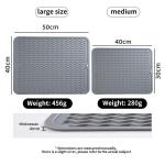 Custom Eco-friendly Silicone Dish Drying Mat Heat Resistant Trivet for Kitchen