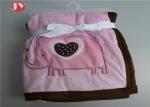 Cartoon Animal Premium Minky Baby Blanket Embroidered Reversible Knitted