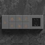 Champagne 4 Button Modbus Wall Switch For Hotel / Home / Villa