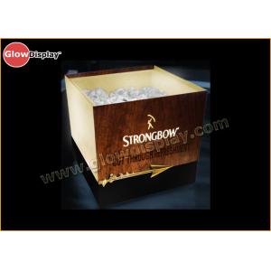 China Retro Style Double Layers Ice Bucket LED Illuminated afforded for bar on sale
