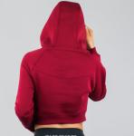Dark Red Sports Team Hoodies Womens Cropped Hoodie