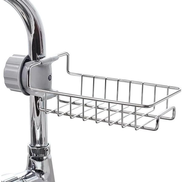 China Hanging Kitchen Faucet Rack Sponge Holder Sink Caddy Organizer factory