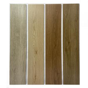 China 200*1000mm Wood Effect Porcelain Floor Tiles Decoration Bathroom Brown Fashion factory